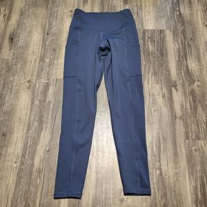 BR Standard Leggings Blue Fitted Athletic Bottoms Running Rights Womens Size XS